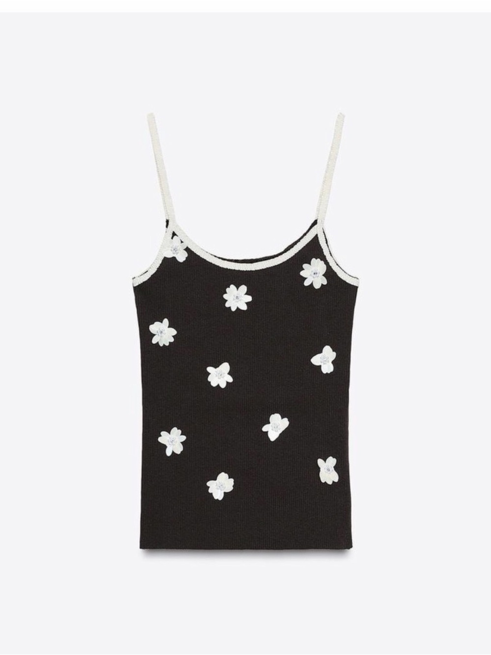 Zara Ribbed Floral Tank